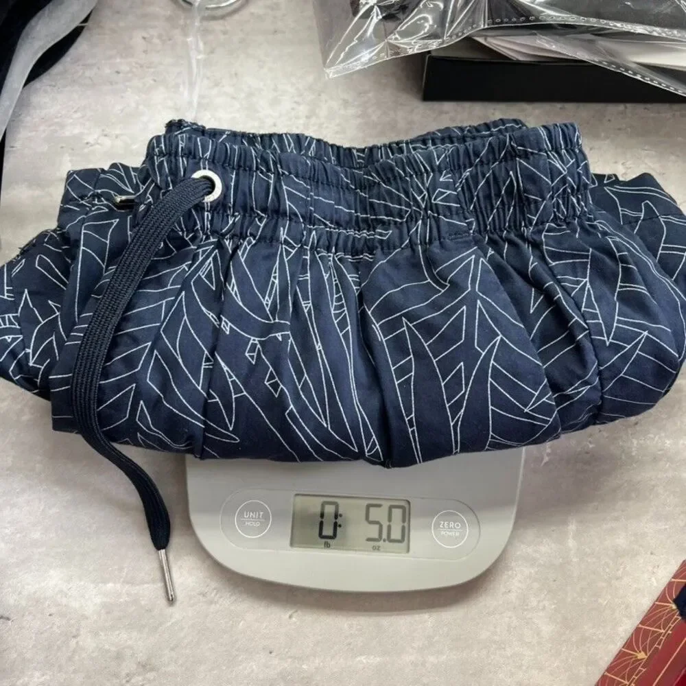 Armani Exchange Drawstring Waist Blue White Palm Print Shorts Mens Size 30